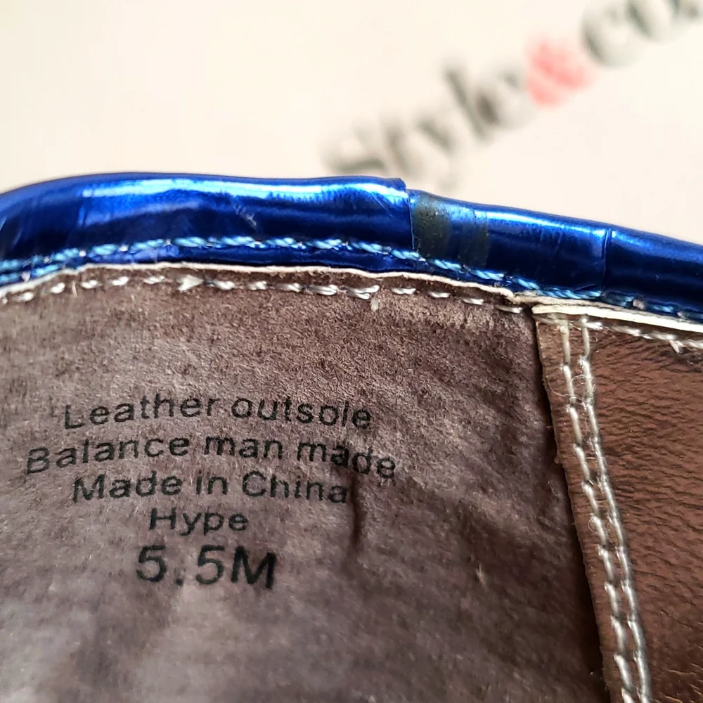 Style & Co New Flats Sequined Shoes BLUE NIB Women's 5.5 - Picture 15 of 15